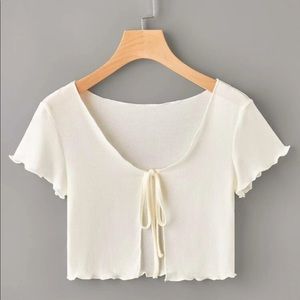 Cream tie top